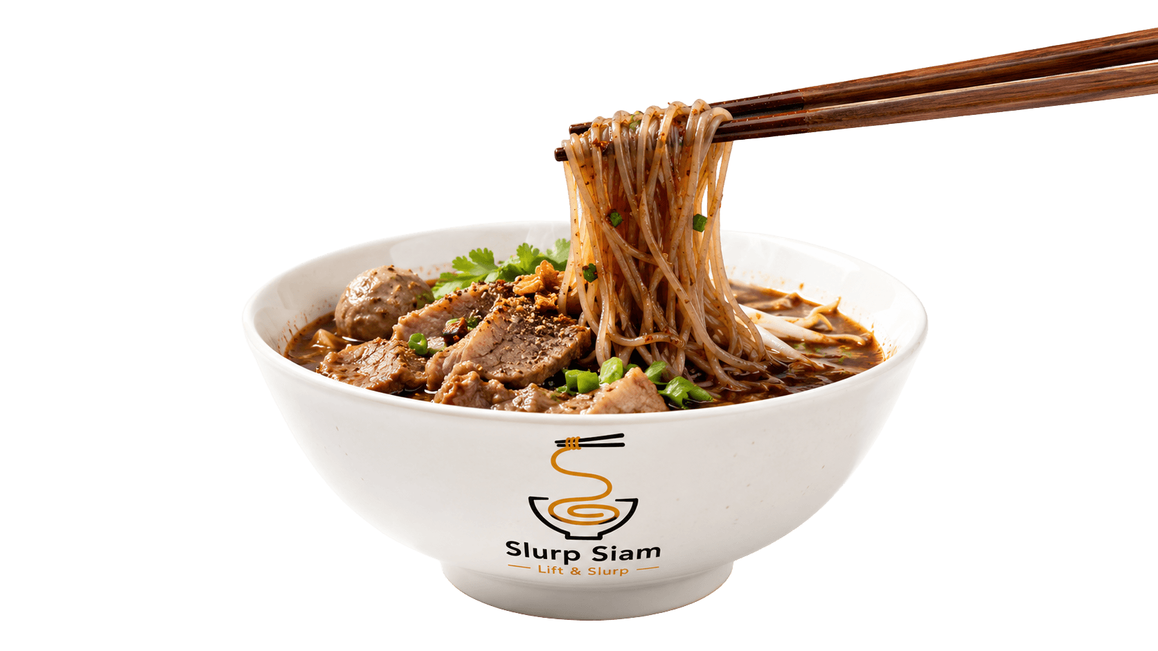 Slurp Siam signature Thai boat noodle bowl